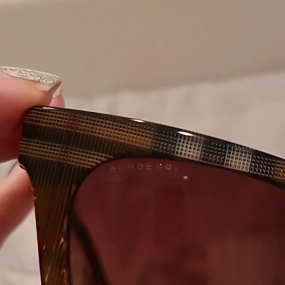 Burberry Check Brown Cat Eye Sunglasses brand new in the box