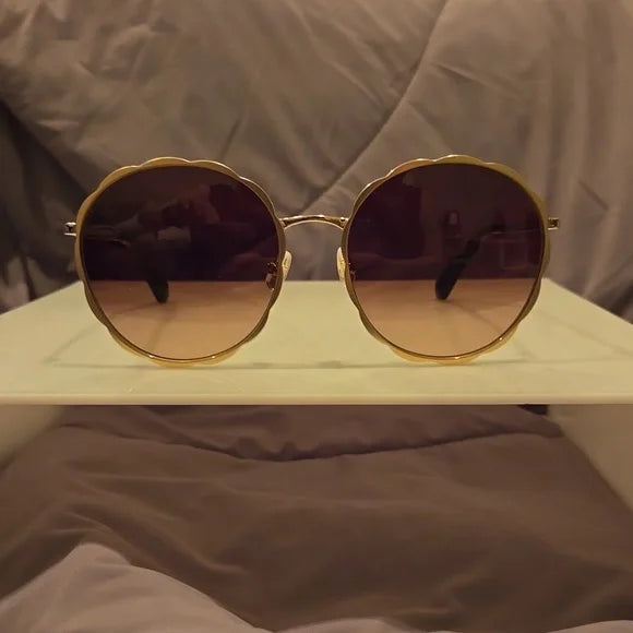 Kate Spade Cannes Gold Frame Sunglasses brand new in case