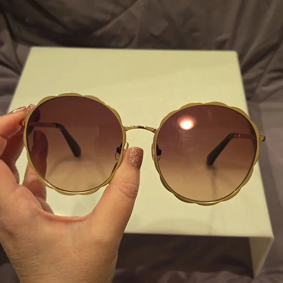 Kate Spade Cannes Gold Frame Sunglasses brand new in case
