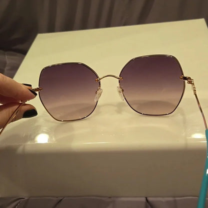 Emilio Pucci sunglasses women's round shiny rose gold and gradient brown new
