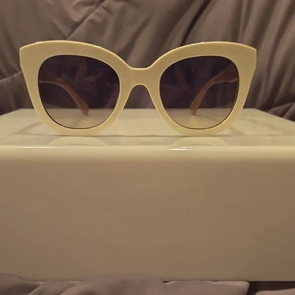 Kate Spade Sunglasses Belah cat eye beige frame gray azure lenses brand new