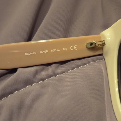 Kate Spade Sunglasses Belah cat eye beige frame gray azure lenses brand new