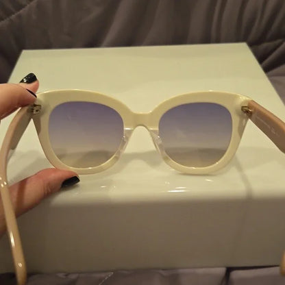 Kate Spade Sunglasses Belah cat eye beige frame gray azure lenses brand new