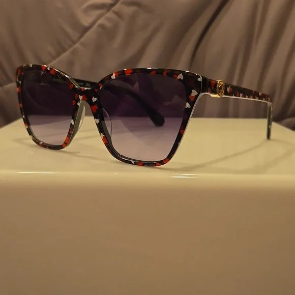 Kate Spade Sunglasses cat eye amiyah multicolor dark gray lenses brand new