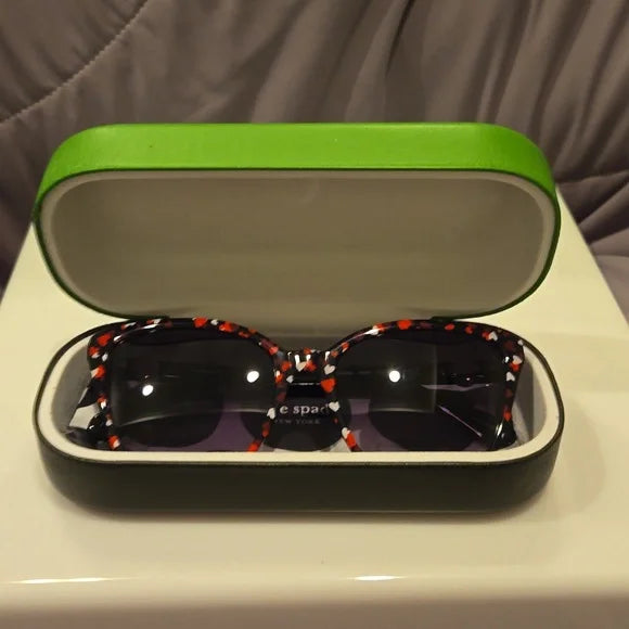 Kate Spade Sunglasses cat eye amiyah multicolor dark gray lenses brand new