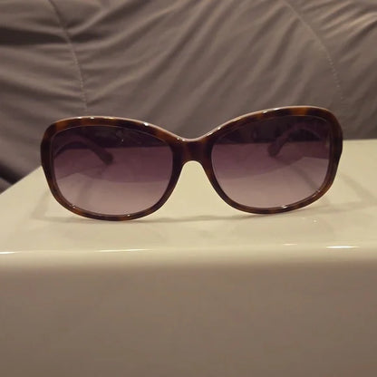 Liz Claiborne Havana Lilac Oval Sunglasses brand new in case