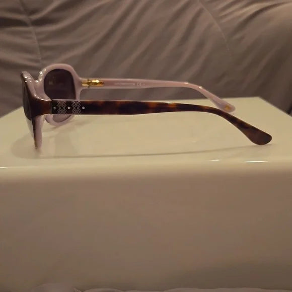Liz Claiborne Havana Lilac Oval Sunglasses brand new in case