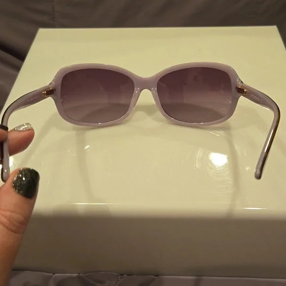 Liz Claiborne Havana Lilac Oval Sunglasses brand new in case