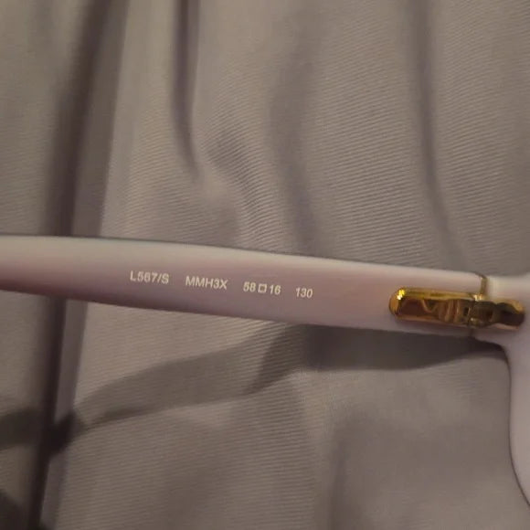 Liz Claiborne Havana Lilac Oval Sunglasses brand new in case