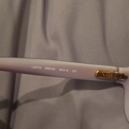 Liz Claiborne Havana Lilac Oval Sunglasses brand new in case