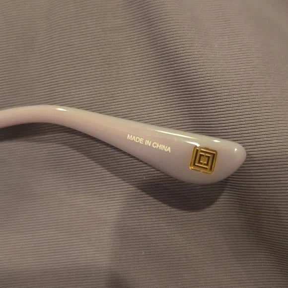 Liz Claiborne Havana Lilac Oval Sunglasses brand new in case