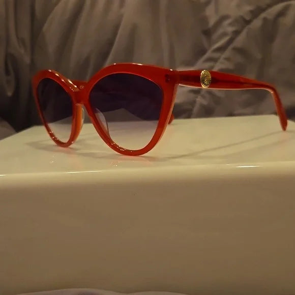 Longchamp Red Cat Eye Sunglasses brand new in case