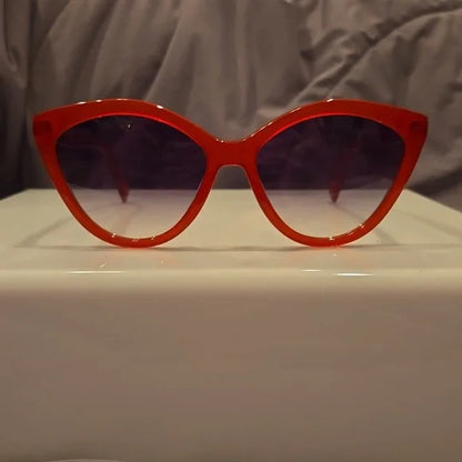 Longchamp Red Cat Eye Sunglasses brand new in case