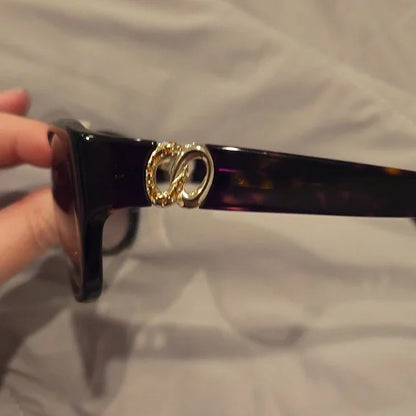 Liz Claiborne Dark Havana Sunglasses brand new in case