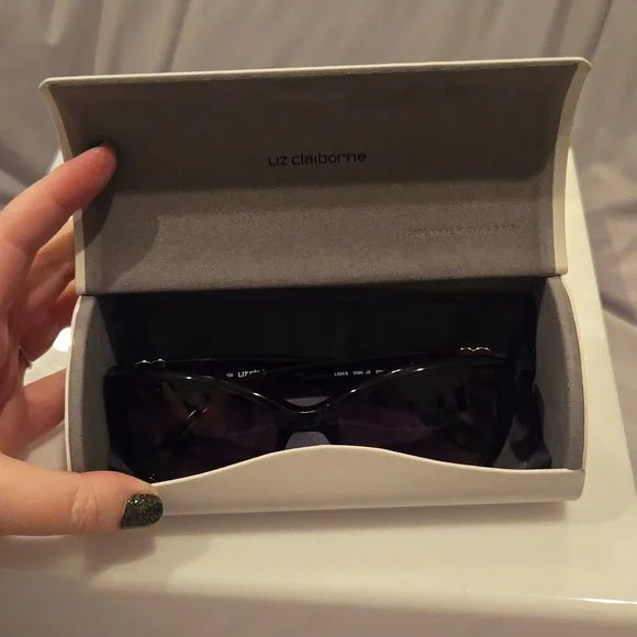 Liz Claiborne Dark Havana Sunglasses brand new in case