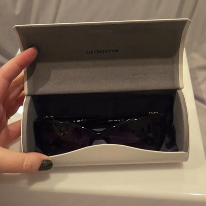 Liz Claiborne Dark Havana Sunglasses brand new in case