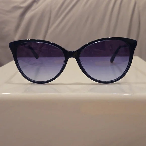 Swarovski Shiny Blue Cat Eye Sunglasses brand new in case