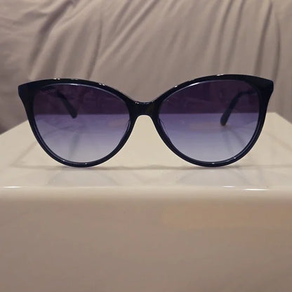 Swarovski Shiny Blue Cat Eye Sunglasses brand new in case