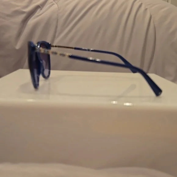 Swarovski Shiny Blue Cat Eye Sunglasses brand new in case