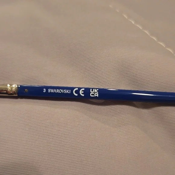 Swarovski Shiny Blue Cat Eye Sunglasses brand new in case