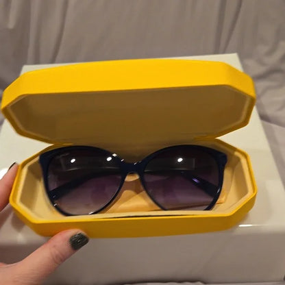 Swarovski Shiny Blue Cat Eye Sunglasses brand new in case