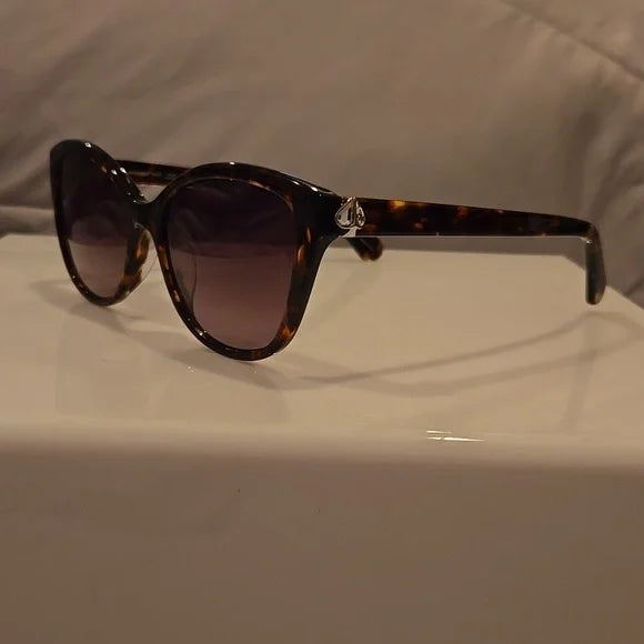 Kate Spade Hensley Havana Brown Cat Eye Sunglasses Brand New with Case