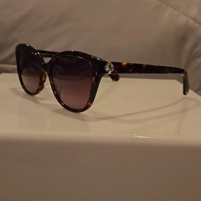 Kate Spade Hensley Havana Brown Cat Eye Sunglasses Brand New with Case
