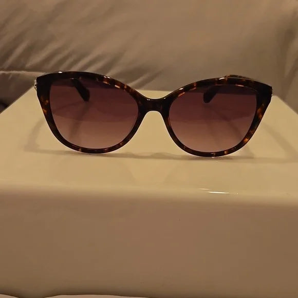 Kate Spade Hensley Havana Brown Cat Eye Sunglasses Brand New with Case