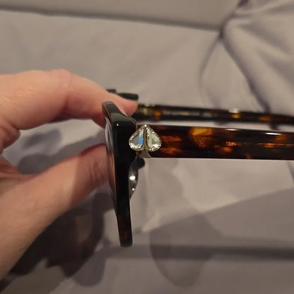 Kate Spade Hensley Havana Brown Cat Eye Sunglasses Brand New with Case