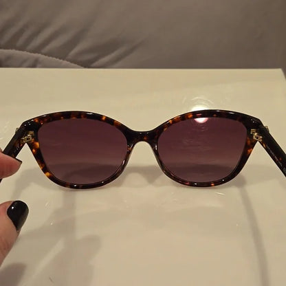 Kate Spade Hensley Havana Brown Cat Eye Sunglasses Brand New with Case
