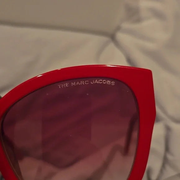 Marc Jacobs Cat Eye Red Sunglasses Brand New with Case