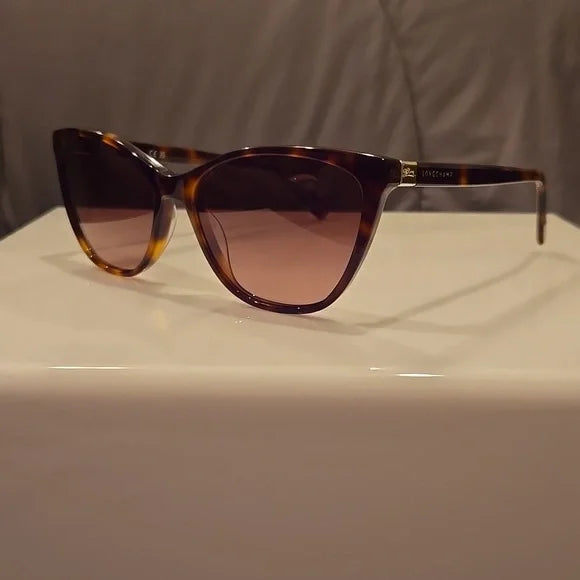 Longchamp Paris Havana Cat Eye Sunglasses Brand New with Case