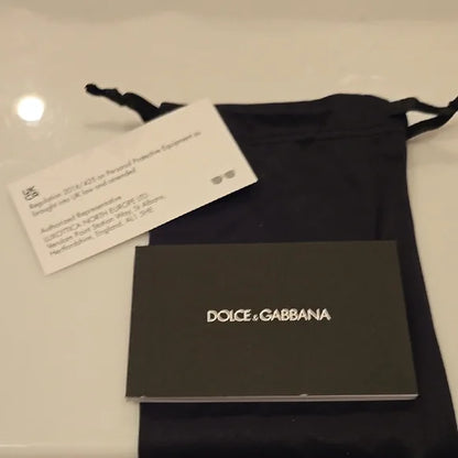 Dolce & Gabbana Cream Oversized Cat-Eye Sunglasses Brand New In Box
