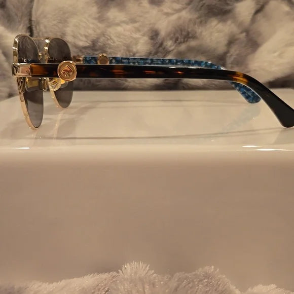 Kate Spade Raglan Gold Havana Polarized Sunglasses Brand New In Case