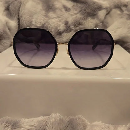 Kate Spade Nicola Gold and Black Sunglasses Brand New In Case