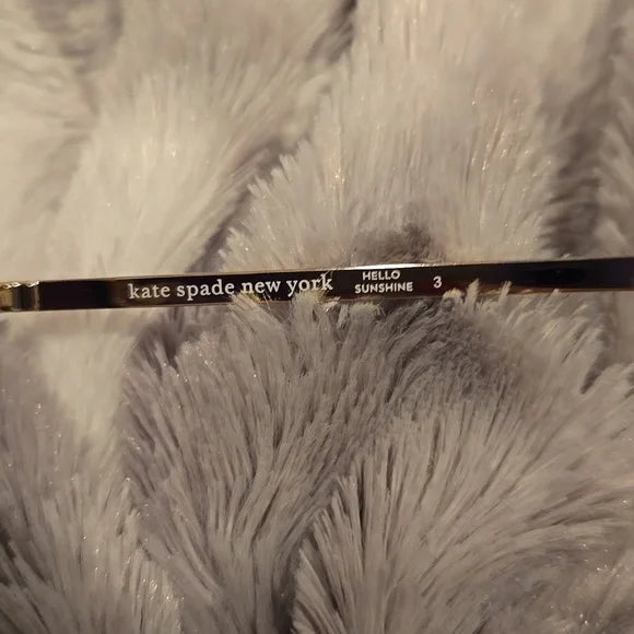 Kate Spade Nicola Gold and Black Sunglasses Brand New In Case