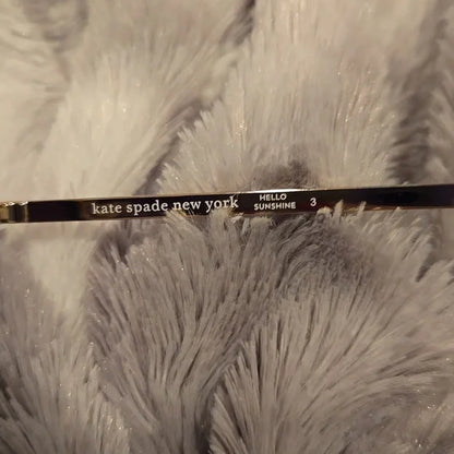 Kate Spade Nicola Gold and Black Sunglasses Brand New In Case