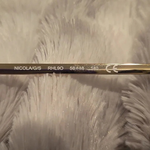 Kate Spade Nicola Gold and Black Sunglasses Brand New In Case
