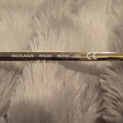 Kate Spade Nicola Gold and Black Sunglasses Brand New In Case