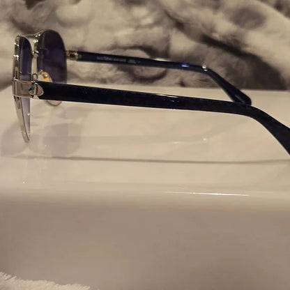 Kate Spade Geneva Blue Aviator Sunglasses Brand New In Case