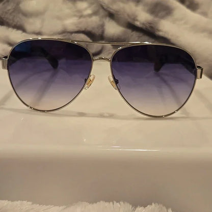 Kate Spade Geneva Blue Aviator Sunglasses Brand New In Case