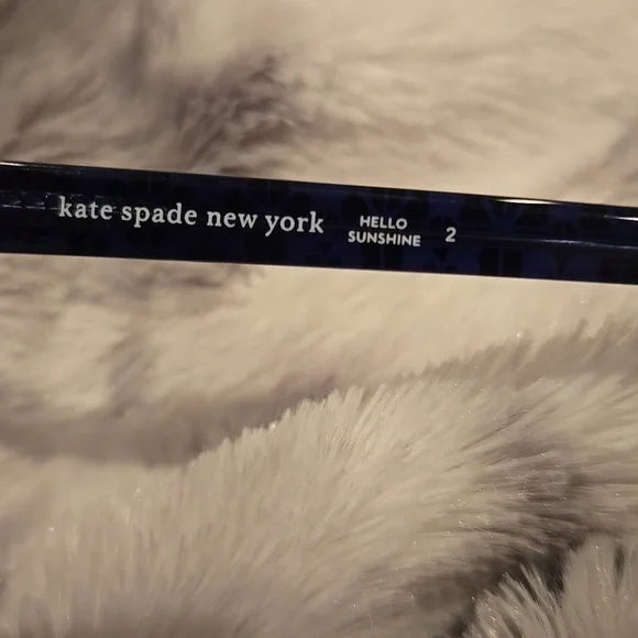 Kate Spade Geneva Blue Aviator Sunglasses Brand New In Case