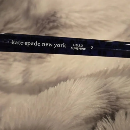 Kate Spade Geneva Blue Aviator Sunglasses Brand New In Case