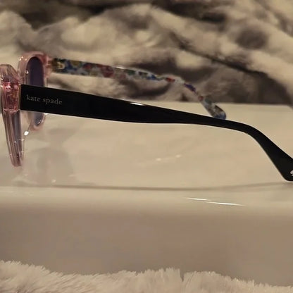Kate Spade Pink and Black Cat-Eye Nathalie Sunglasses Brand New in Case