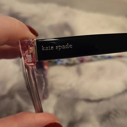 Kate Spade Pink and Black Cat-Eye Nathalie Sunglasses Brand New in Case
