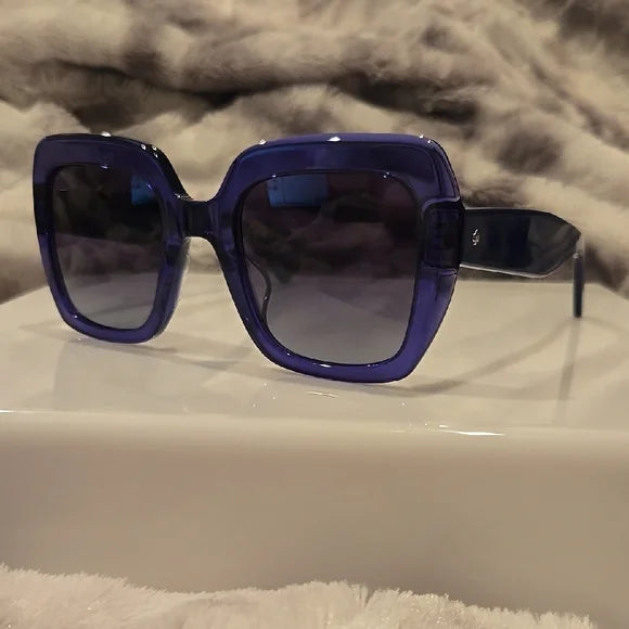 Kate Spade Naomi Blue Oversized Square Sunglasses Brand New in Case