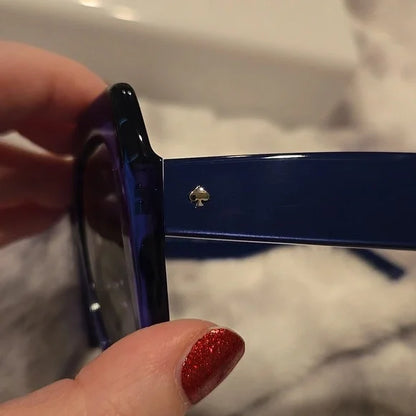 Kate Spade Naomi Blue Oversized Square Sunglasses Brand New in Case
