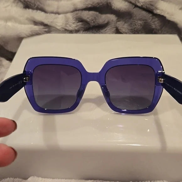 Kate Spade Naomi Blue Oversized Square Sunglasses Brand New in Case