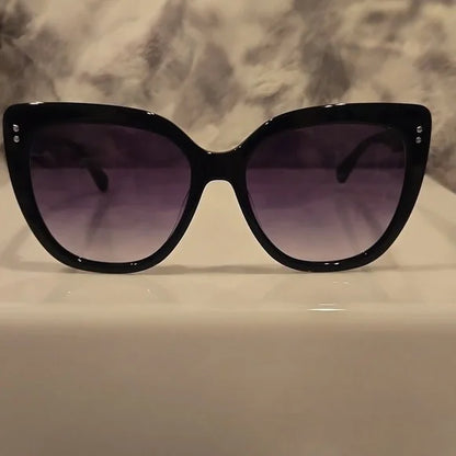 Kate Spade Kiyanna Black Oversized Cat-Eye Sunglasses Brand New in Case