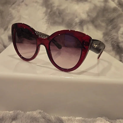 Salvatore Ferragamo Red Cat-Eye Sunglasses Brand New In Box